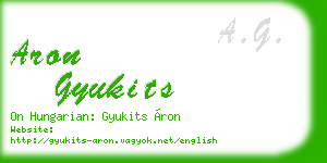 aron gyukits business card