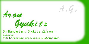 aron gyukits business card